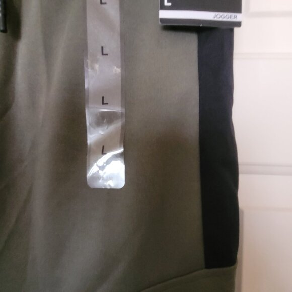 Various Artists LA Jogger Activewear Pants L. Sage Green, Black/White Striped. - Picture 2 of 7